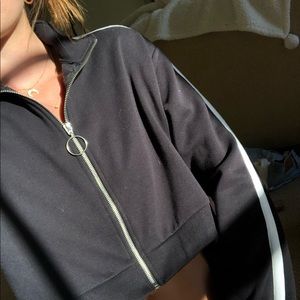 Crop zip up sweatshirt